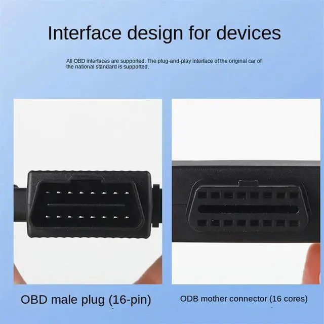 Main image of OBD2 One Divided Into Two Adaptor Wire 16 Pin 16 Core OBD Expansion Cable Connector Adapter Cable Universal with Dc5521-AB01