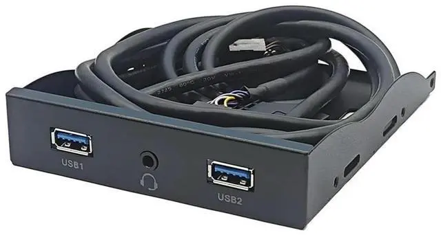 Main image of USB3.2 Gen1 Floppy Drive Front Panel HD-AUDIO Audio 3.5-Inch Desktop Floppy Bay 19pin to 2port USB-A and Headset Socket-AB01