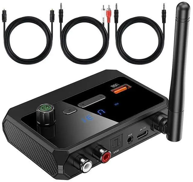 Main image of Bluetooth Adapter for Stereo Receiver - Bluetooth 5.3 Receiver, Wireless Audio Adapter for Home Stereo System-AB01