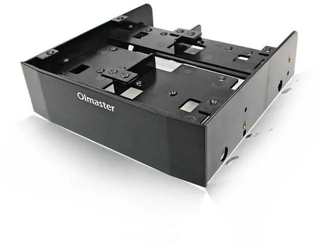 Main image of Hard Drive Conversion Rack 2.5 Inch / 3.5 Inch HDD/SSD to 5.25 Inch Floppy Drive Bay Computer Mounting Bracket-AB01