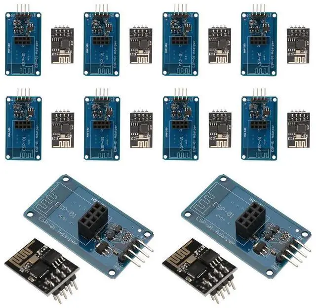 Main image of ESP8266 ESP-01 WiFi Wireless Adapter Module 3.3V 5V Esp01 Breakout PCB Adapters-AB01