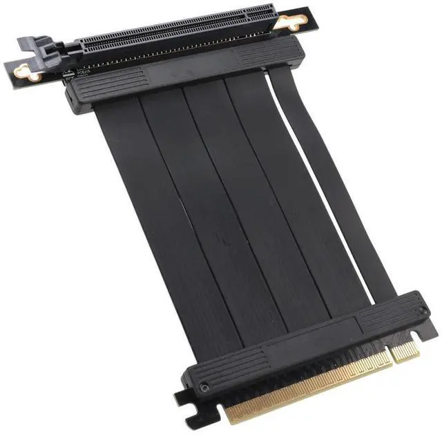 Main image of PCIE 4.0 16X Riser Cable Graphics Card Extension Cable PCI Express Port GPU Riser Extender,90 Degrees 10cm-AB01