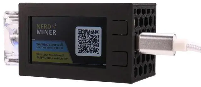 Main image of For Nerdminer V2 Pro Miner 78KH/S Mini Bitcoin Lottery Miner with Luminous Fan BTC Solo Lottery Mining Miner Black-AB01