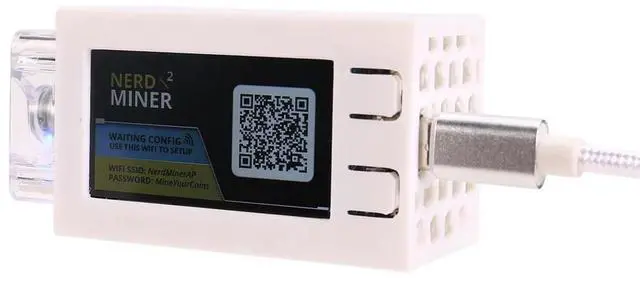 Main image of For Nerdminer V2 Pro Miner 78KH/S Mini Bitcoin Lottery Miner with Luminous Fan BTC Solo Lottery Mining Miner White-AB01