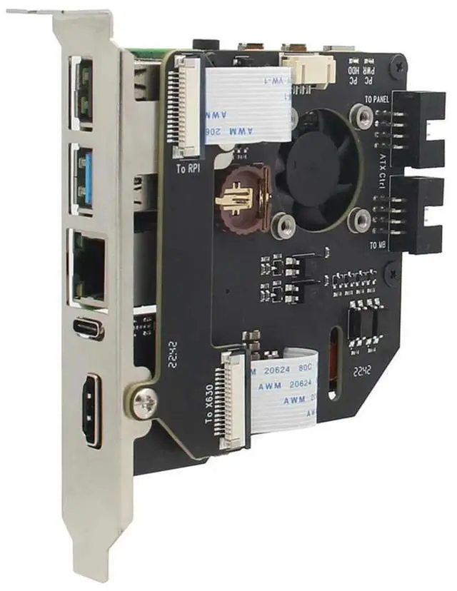Main image of PiKVM-A8 Kit KVM-A8 PCIe Version for Model B KVM over IP Support KVM V3 PoE ATX -Compatible-AB01