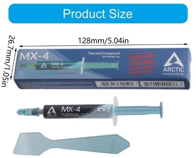 Alt view image 4 of 4 - s Greases 8.5W/M-k for CPU GPU Cooling High Performances Heat Dissipation Compound 4g Box Packaging