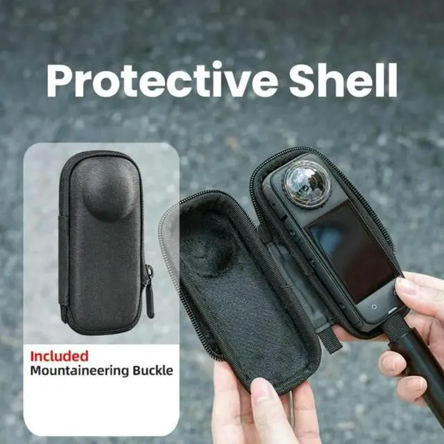 Alt view image 4 of 4 - Compact Travel Bag Carrying Case for 360 Action Camera Gear Lightweight EVA Shell Protections Organiser
