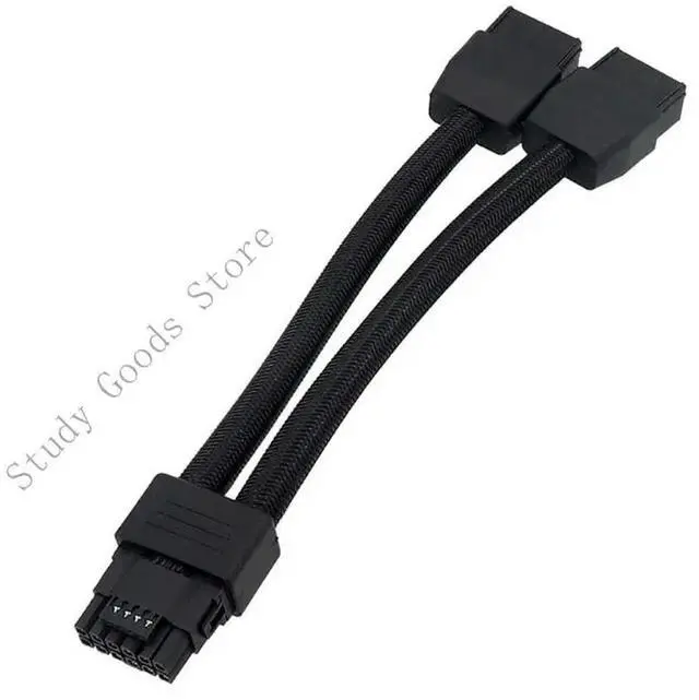 Alt view image 3 of 4 - 12VHPWR Adapter 2x 8Pin to 16Pin GPU Extension Cable for 3090Ti 4070Ti 4080 4090 Graphics Card GPU Connector Accessories