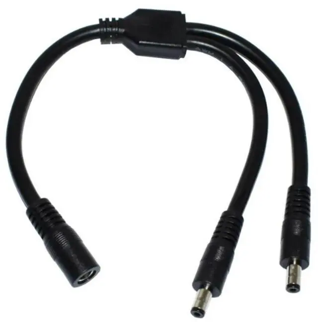 Alt view image 3 of 4 - Power Cable DC5.5mmx2.5mm Connector Extension Cord Female to 2xMale Extender Cable Line for Camera Routers LED Light