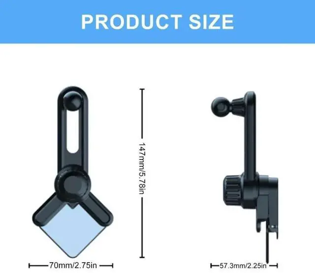 Alt view image 4 of 4 - Car Dashboard Front Mount Phone Holder Base with 17mm Interfaces for Automotive