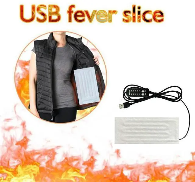 Alt view image 4 of 4 - Heating Pad USB Heating Wire Heating Mat 5V Electric Heating Element Film Heater Pad for Warming Feet Heating Vest Coat