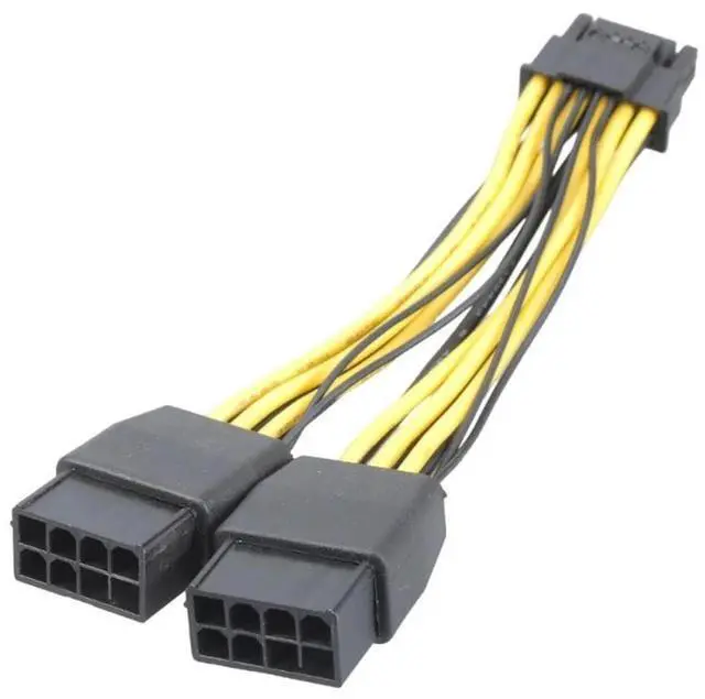 Alt view image 3 of 4 - Double 8Pin 6+2PIN to 12+4Pin Adapter Cable 8Pin To 16Pin Motherboards Plugs