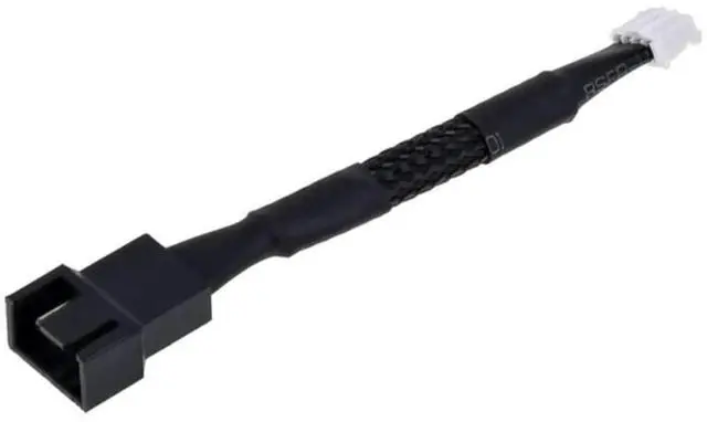 Main image of Graphics Card PWM Fan Adapter Connection Cable Small 4pin To Universal 3pin 4pin Black Woven Fan Cable