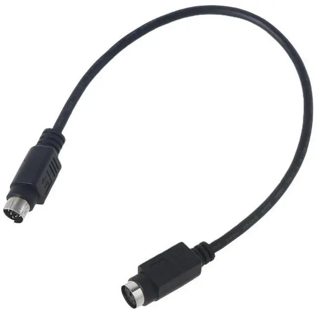 Main image of Portable Black Extension Cord  for PS/2 Round Port Keyboard/Mouse Extension  Cord Male to Female