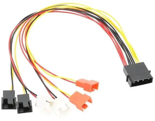 Main image of 4Pin Molex to 3Pin/4 Pin 12V 7V 5V PC Case Fan Power Adapter Cable 3Pin 4Pin Connector Computer Cooling Fan Splitter