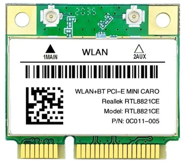 Main image of Dual-Band MINI PCIE  Card RTL8821CE BT5.0 2.4/5Ghz 1200M WLAN WIFI Card Wireless  Adapter WIFI Adapter