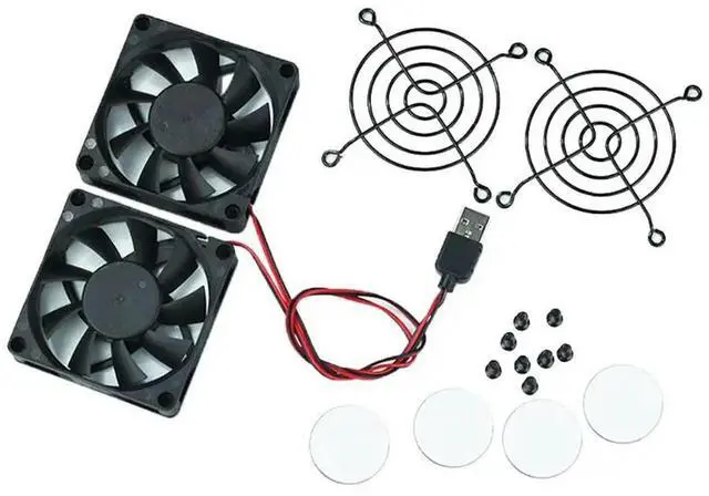 Main image of 1Set Cooling Fan USB Power Supply Fan Cooler for RT-AC68U/AC86U/AC87U/R8000/AC5300 Router