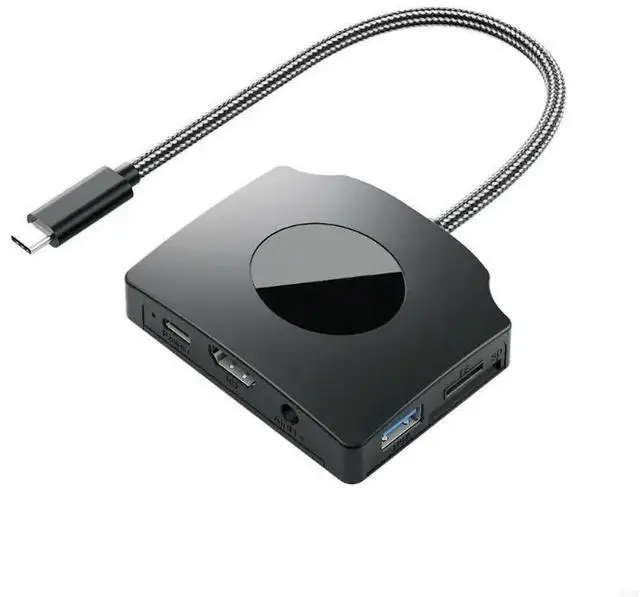 Main image of USB C Hub with 2 USB3.0 Port Monitors Laptop Docking Station HDTV USB C Power Delivery Card Reader Portable Converters