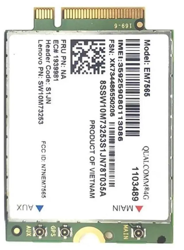 Main image of for Carbon X1 6th Wireless Card EM7565 LTE CAT12 Module Global Coverage