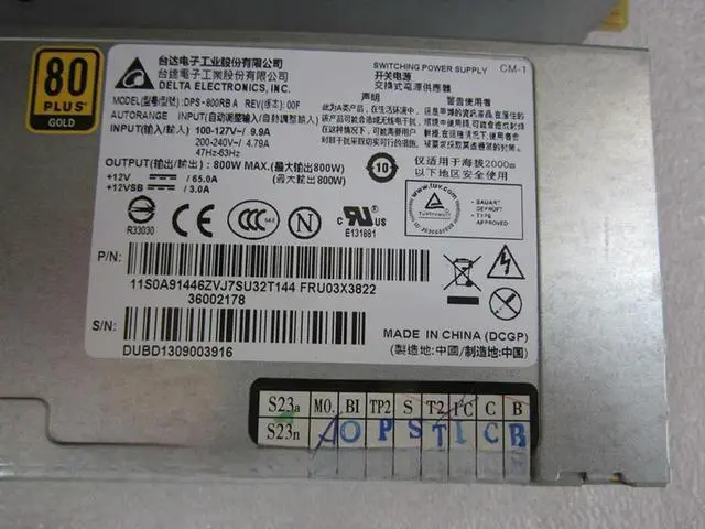 Main image of For 36002178 R630 530 430 TD340 Power Supply DPS-800RB A