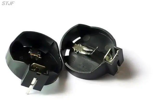 Main image of 10pcs DIP CR2032 2032 Button Cell Coin Holder Socket Case Black,ICs&