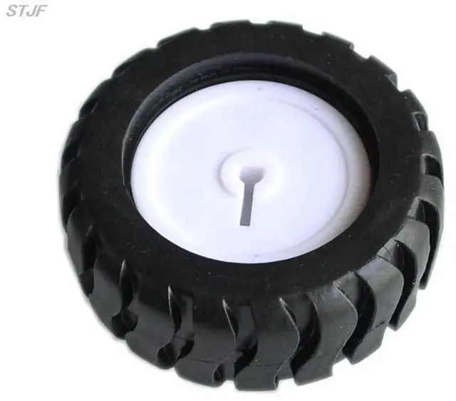 Main image of N20 D-hole 43MM Rubber Wheel Suitable For Motor D Shaft Tire Car Robot DIY Toys Parts