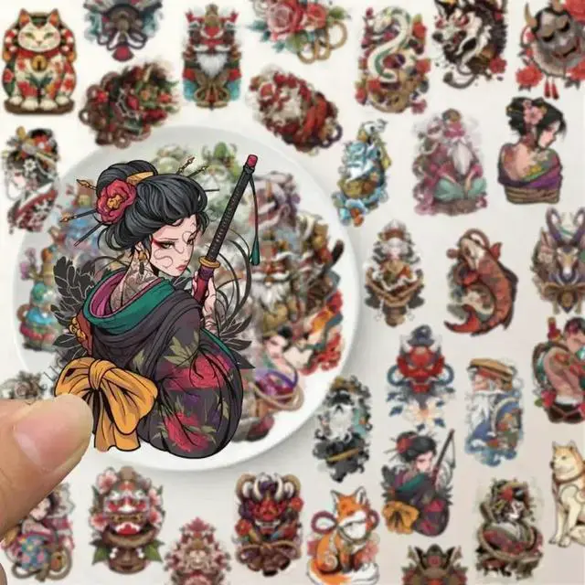 Alt view image 2 of 4 - 50pcs Japanese Tattooing Art Sticker Waterproof and Easy to Apply Decal