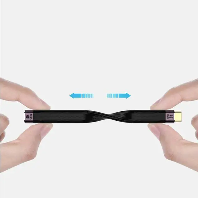 Alt view image 2 of 4 - Extension Cable 40Gbps Extend Cable USB C Female to Male 100W Extender Wire Type C Sync Data Cord for Mobile Power Bank