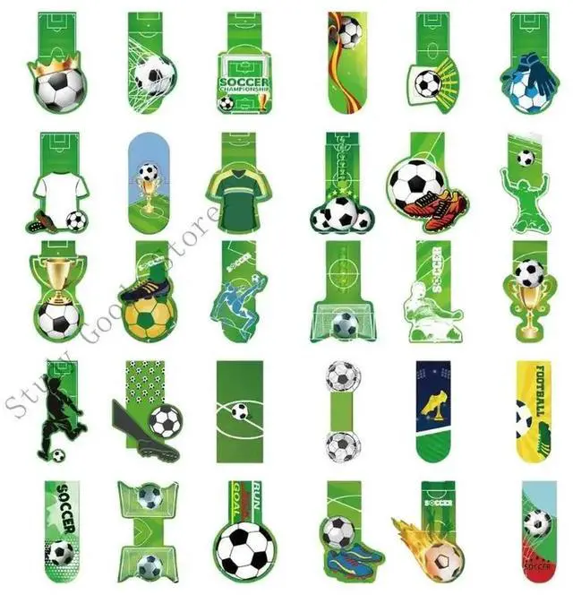 Main image of 30Pcs Football Paper Bookmarks for Book Lover Writer Teacher Student Reading Bookmarks Book Page Divider for Reading