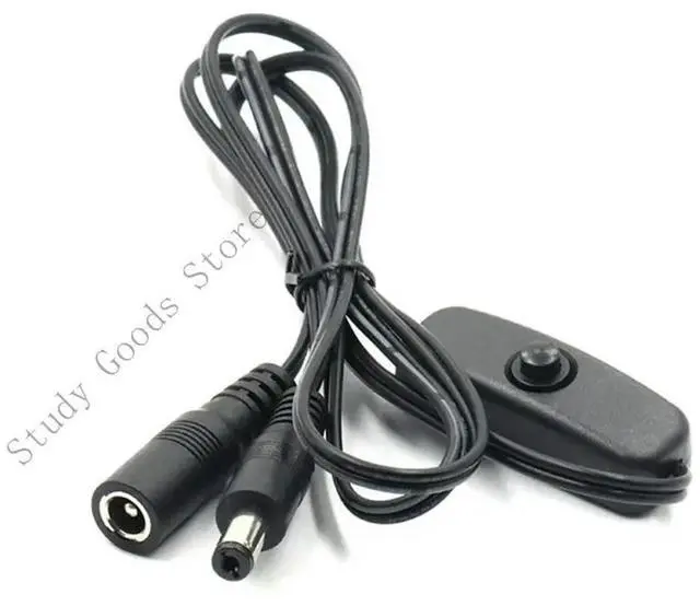 Main image of DC5521 Power Cord Switches Male Female Connection for DIY Electronics Projects
