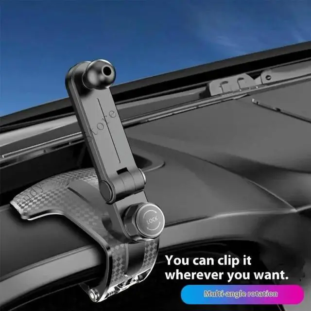 Alt view image 2 of 2 - 360 Degree Rotation Car Air Vent Adapter with Locking Mechanism for 17mm Ball Head Phone Holder Rack Navigation Brackets