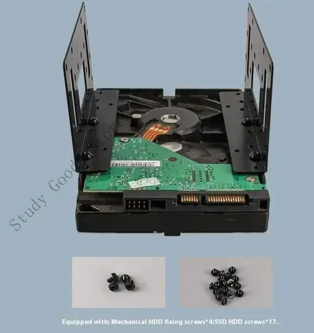 Alt view image 2 of 4 - High Capacity Drive Mounting Support 2.5inch 3.5inch SSD HDD Heat Dissipation Slot Assembly Mounting Expansion Bracket