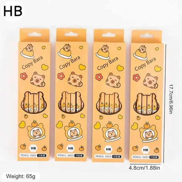 Alt view image 2 of 2 - 12 Pcs Writing Pencils Cartoon Pencils Lovely Capybara Pencils Pencils