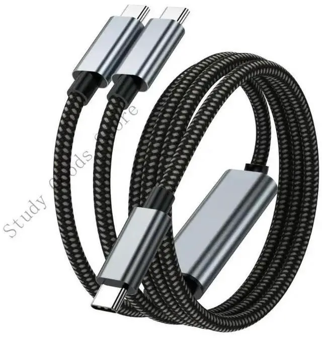 Main image of Double USB C Cable 100W 2 in 1 Charging Cord Fast Speed Data Syncs Smartests Chip for Pad Devices