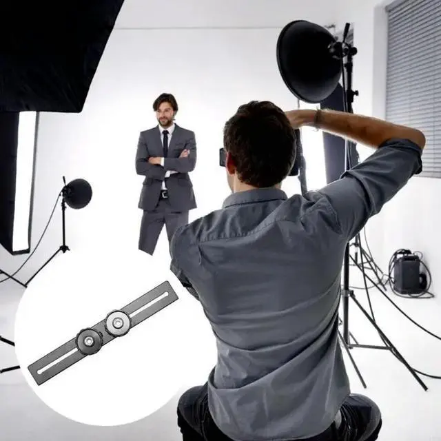 Alt view image 2 of 4 - Lightweight and Portable Double Tripod Bracket for Studio Use 1/4 3/8 Hole