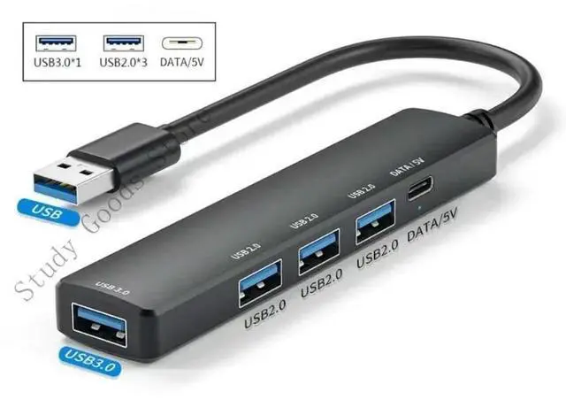 Alt view image 2 of 4 - USB to 5 Port USB3.0 USB2.0 Hubs Adapter 5Gbps for Computers and Mobile Devices