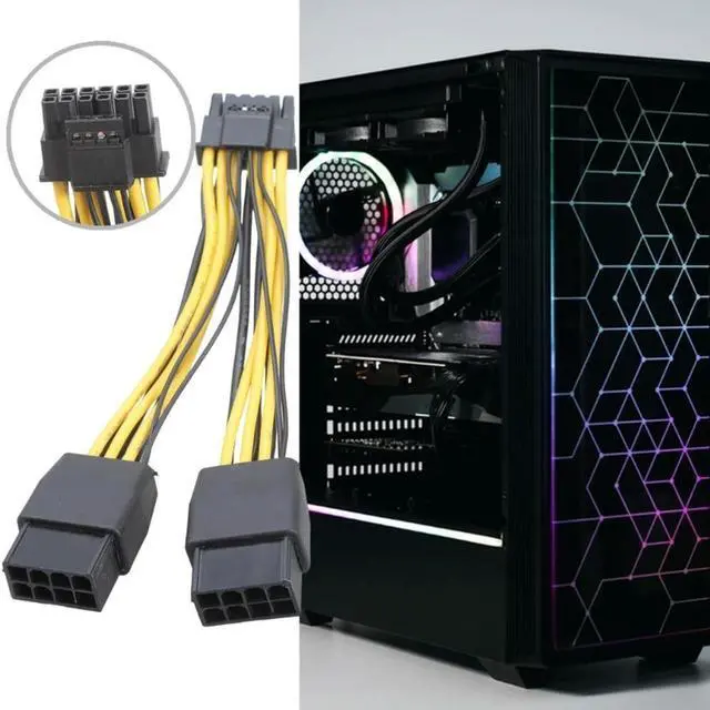 Alt view image 2 of 4 - Double 8Pin 6+2PIN to 12+4Pin Adapter Cable 8Pin To 16Pin Motherboards Plugs