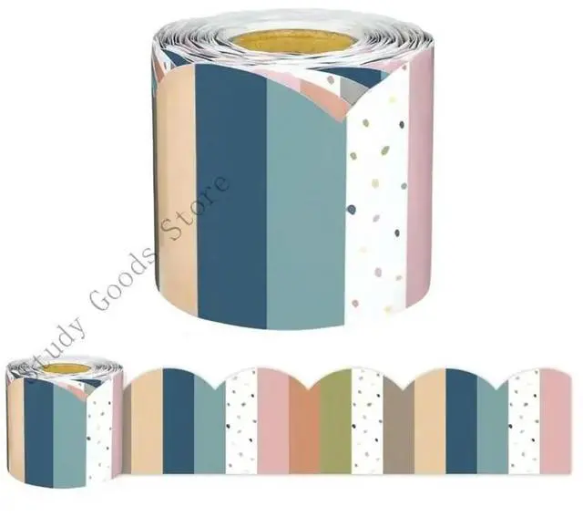 Alt view image 2 of 4 - 15.2m Colorful Bulletin Border Trim Adhesive Bulletin Board Borders Border Sticker Bulletin Board Decorations