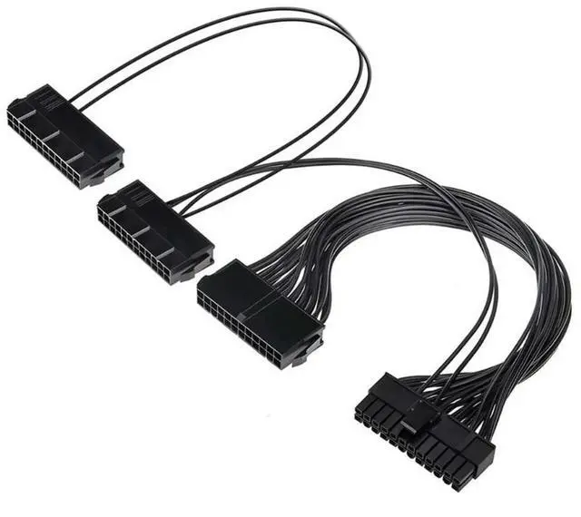 Main image of 24Pin 1 to 3 Port Power Supply Starter Cord Motherboards Adapters Cable for Miners