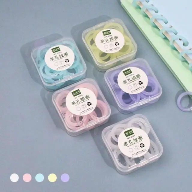 Alt view image 2 of 2 - 100Pcs Colorful Binder Rings 15mm Diameter Book Rings Detachable Binder Rings