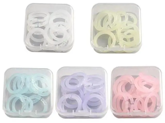 Main image of 100Pcs Colorful Binder Rings 15mm Diameter Book Rings Detachable Binder Rings
