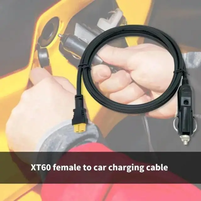Alt view image 2 of 4 - XT60 Female to Cigarettes Lighters Male Extension Cable for Solar Panel