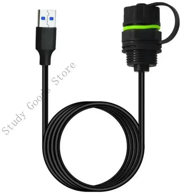 Main image of IP68 USB3.0 Flushes Mount Adapter Silicone Sealed USB3.0 Cable for Harsh Environment 100cm Dust/Water Protections