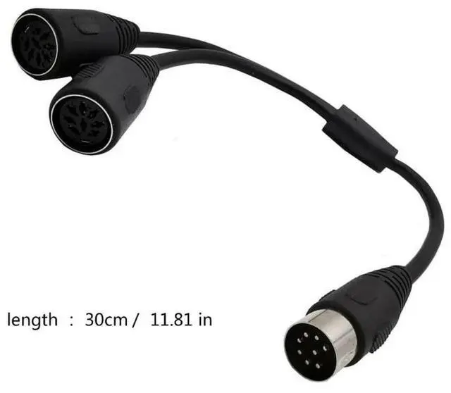 Alt view image 2 of 2 - 8 Pin Din Splitter Cable 1 Male to 2 Female Cable for Sound Systems