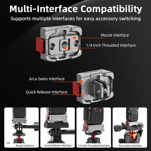 Main image of Aluminum Alloy Charging Station For POCKET3 Camera Compatible Arcas Swisses With Foldable Rest Wide Mounting Interfaces