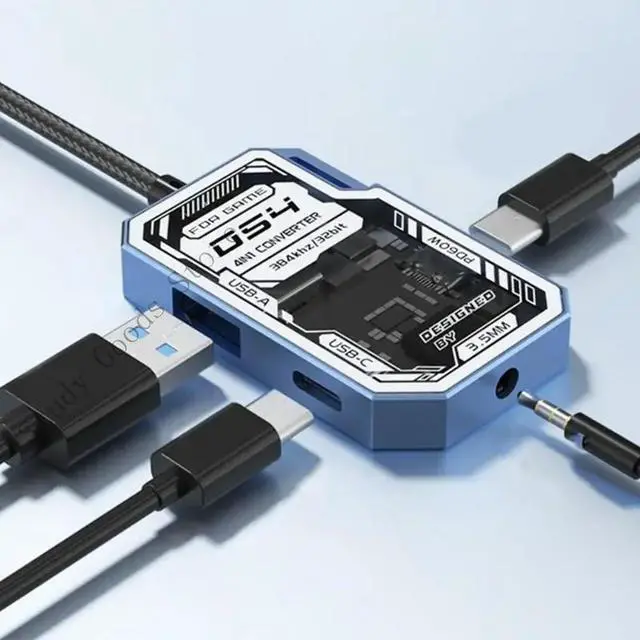 Alt view image 2 of 2 - 4 in1 Transparents USB C Hubs for Gaming With 5Gbps Data Transfer Speed Plugs and Play For Laptops