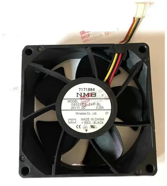 Main image of Cooler Fan for 08025DE-24P-BL 24V 0.35a 3-wire with Detection Inverter Cooling Fan 80*80*25mm