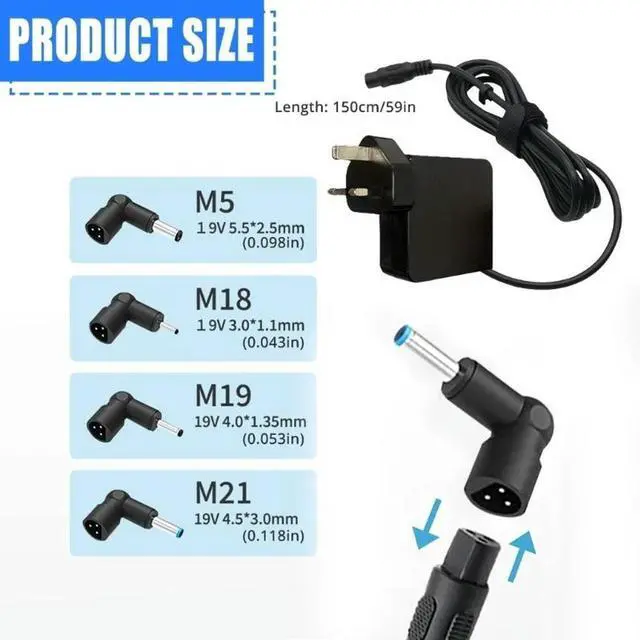 Alt view image 2 of 2 - Laptop 19V 3.42A 65W Cable For UX305L UX305CA UX303LN UX430U UX305U UX433FA UX510U Power Supply Adapter