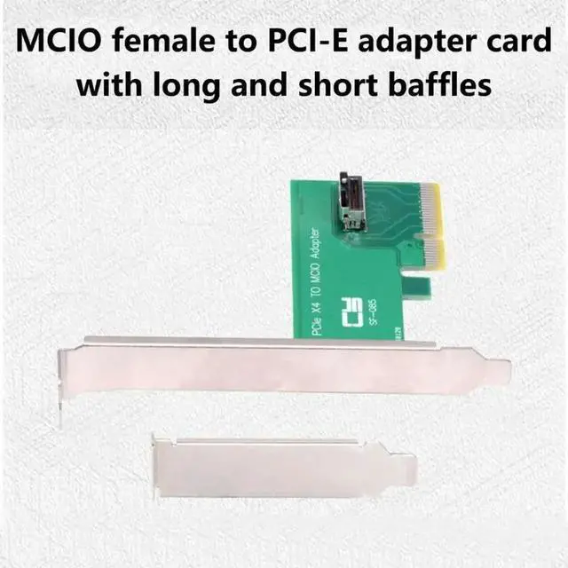 Alt view image 2 of 4 - PCIE 5.0 4X to MCIO Adapter Card for Computer Expansion Adapter Mainboard