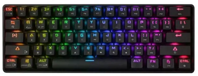 Main image of Wireless Gaming Keyboard 61-Key Color Green Switches Double Mode